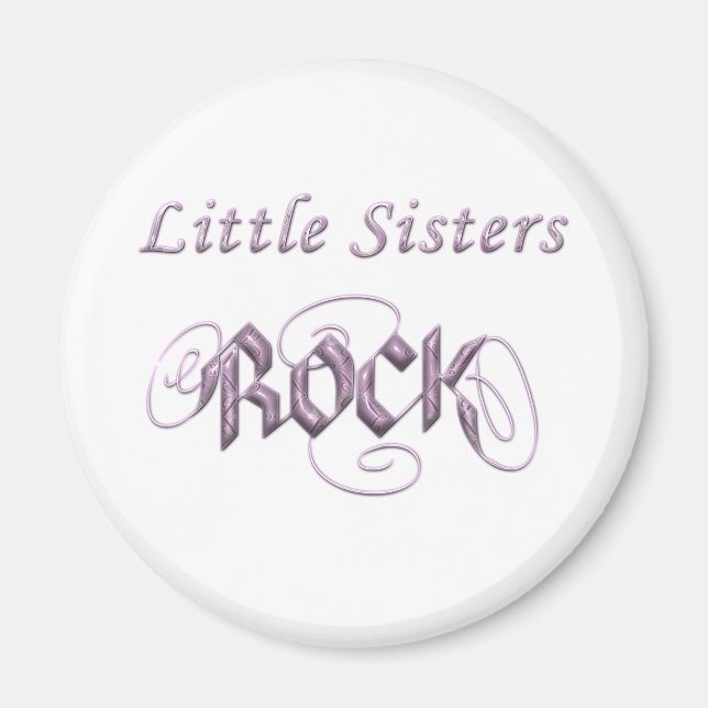 Little Sisters Rock Magnet (Front)