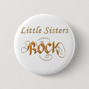 Little Sisters Rock Style 6 Cm Round Badge