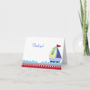 Little Skipper (Red) Folded Thank you notes