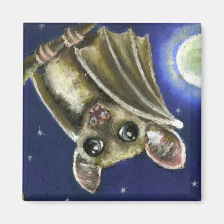 Little sleepy bat magnet