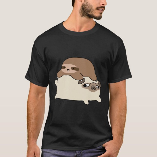 Little Sloth and Pug Essential T-Shirt 228 (Front)