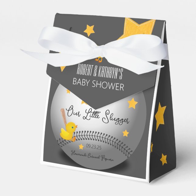 "Little Slugger" Baby Shower Favour Favour Box (Front Side)