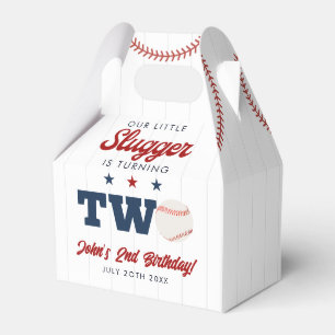Little Slugger Baseball 2nd Birthday Favour Box