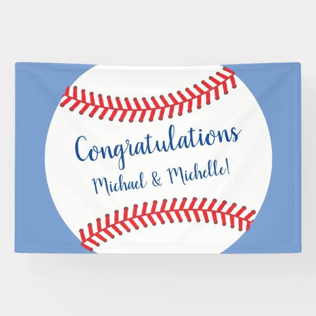 Little Slugger Baseball Baby Shower Banner (Horizontal)