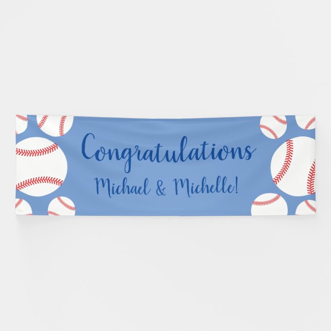 Little Slugger Baseball Baby Shower Banner (Horizontal)