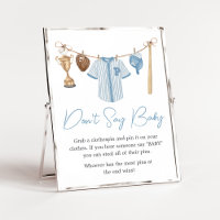 Little Slugger Baseball Baby Shower Don't Say Baby