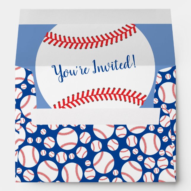 Little Slugger Baseball Baby Shower Envelope (Back (Bottom))