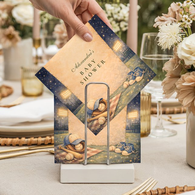 Little Slugger Baseball Baby Shower Napkin (Creator Uploaded)