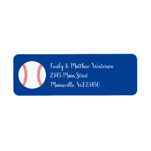 Little Slugger Baseball Baby Shower Return Address