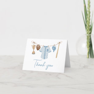 Little Slugger Baseball Baby Shower Thank You Card