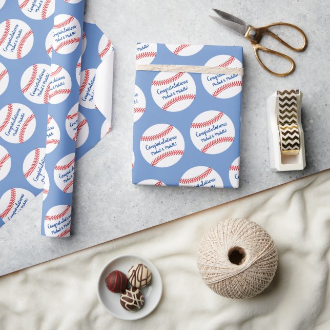Little Slugger Baseball Baby Shower Wrapping Paper (Crafts)
