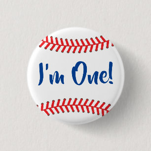Little Slugger Baseball Birthday Party 3 Cm Round Badge