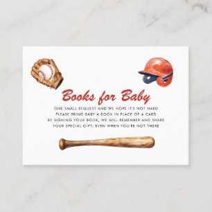 Little Slugger Books for Baby Shower Card