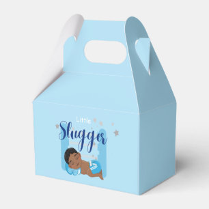 Little slugger boy baby favour box