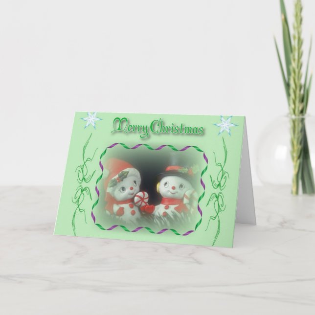 Little Snow People Holiday Card (Front)