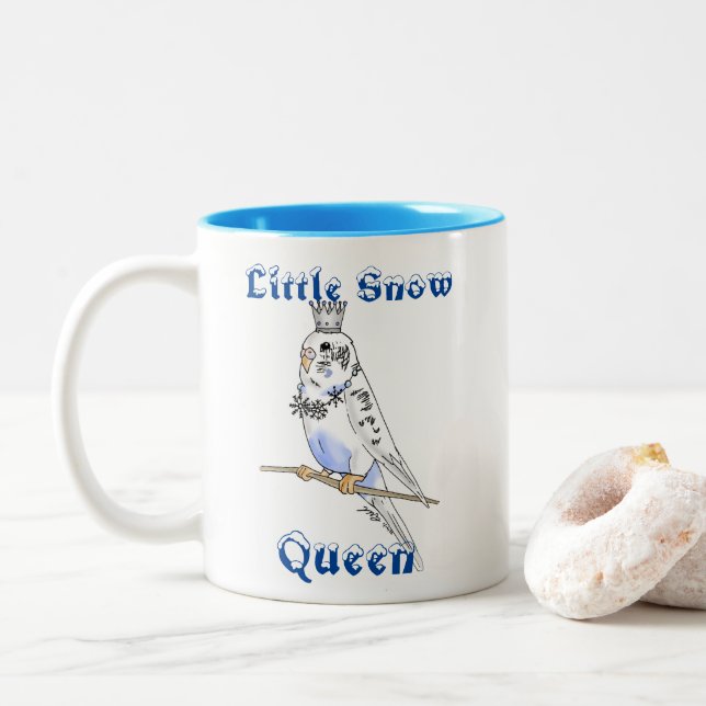 Little Snow Queen Budgie Mug (With Donut)