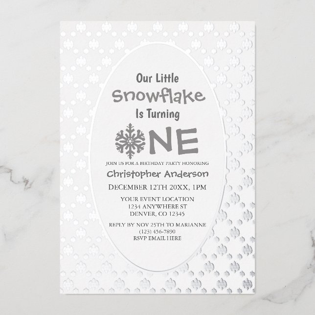 Little Snowflake 1st Birthday (Front)