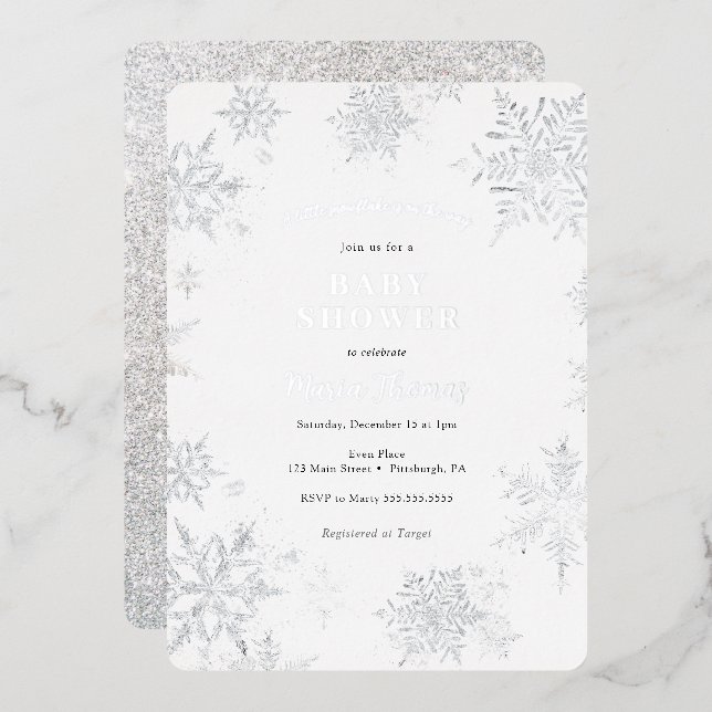 Little Snowflake Baby Shower (Front/Back)