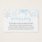Little Snowflake Baby Shower Book Request Card