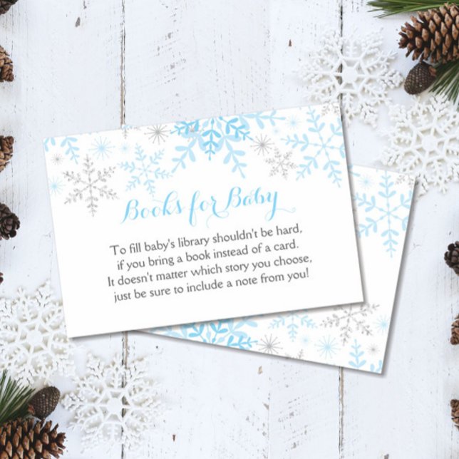 Little Snowflake Baby Shower Book Request Card (Creator Uploaded)