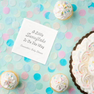 Little Snowflake Baby Shower Foil Napkins