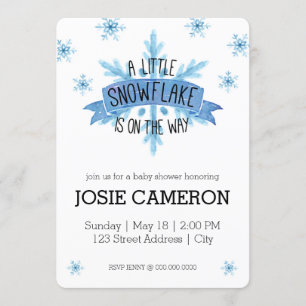 Little Snowflake Baby Shower Invitation