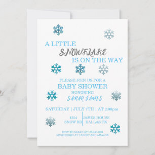 Little Snowflake Baby Shower Invitation