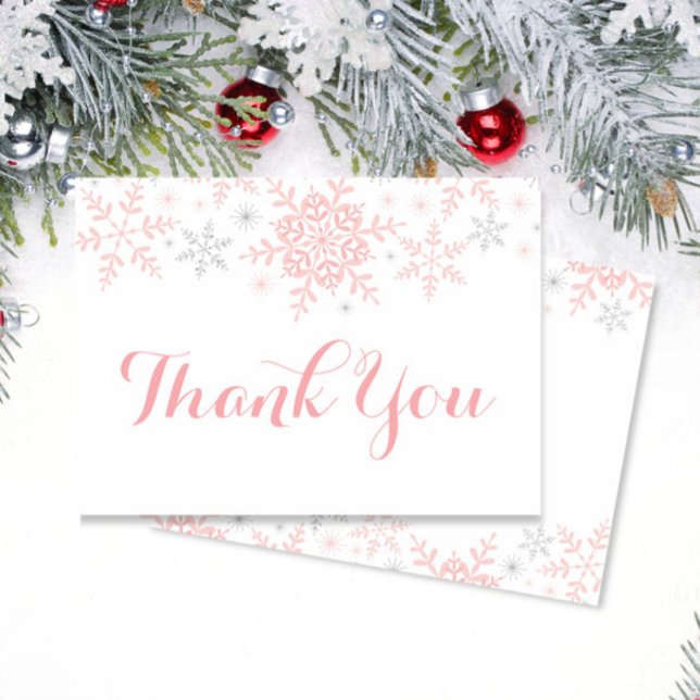 Little Snowflake Baby Shower Thank You Card (Creator Uploaded)
