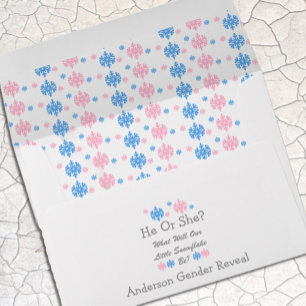 Little Snowflake Gender Reveal Envelope