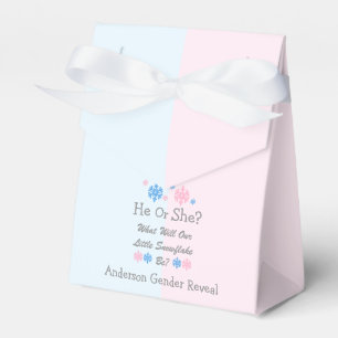 Little Snowflake Gender Reveal Favour Box