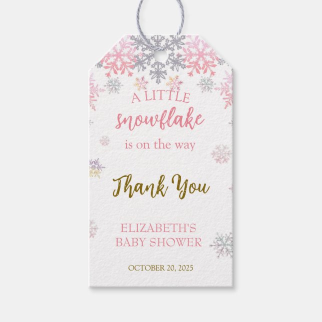 Little Snowflake  Gift Tags (Front)