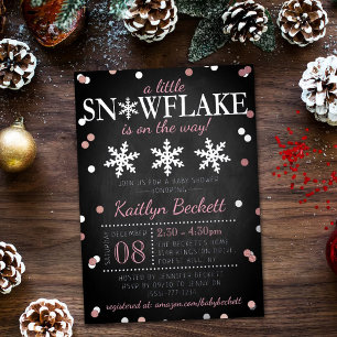 Little Snowflake Girls Winter Baby Shower Real
