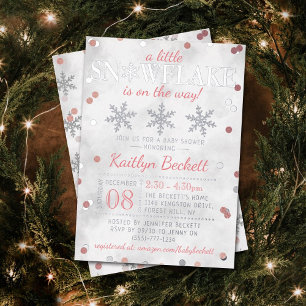 Little Snowflake Girls Winter Baby Shower Real