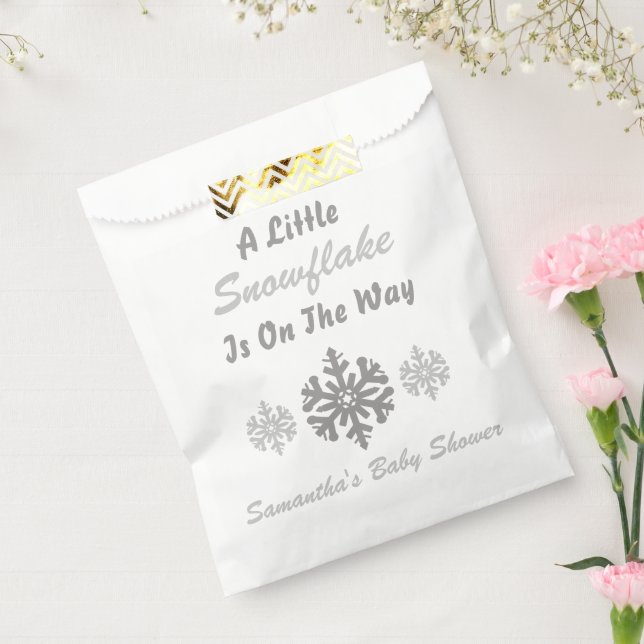Little Snowflake On The Way Favour Bags (Sealed)