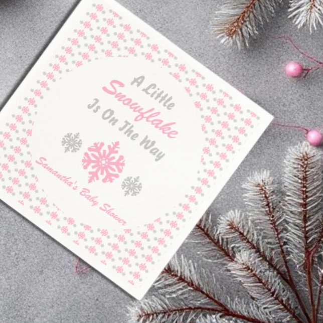 Little Snowflake On The Way Napkin (Creator Uploaded)
