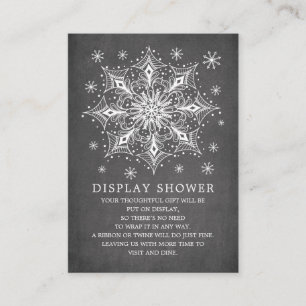 Little Snowflake Winter Baby Shower Display Shower Enclosure Card