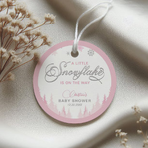 Little Snowflake Winter Baby Shower Favour Tags
