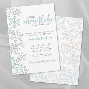 Little Snowflake Winter Baby Shower Invitation