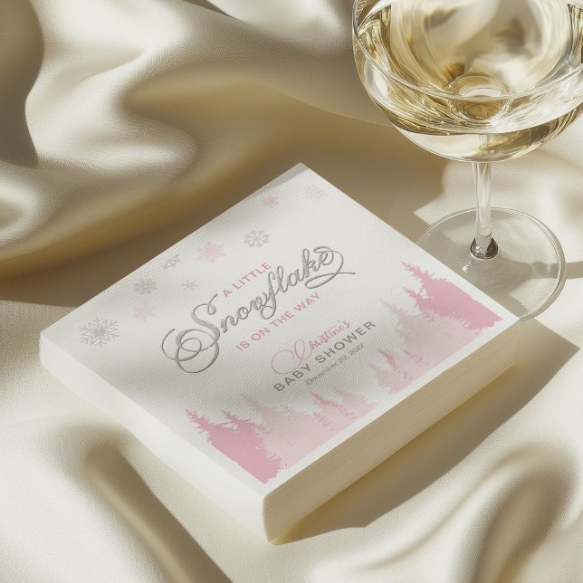 Little Snowflake Winter Baby Shower Napkins (Creator Uploaded)