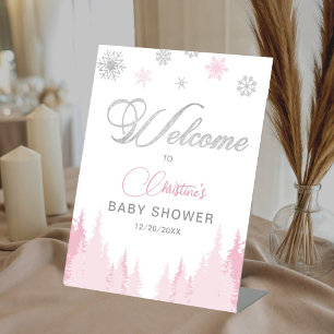 Little Snowflake Winter Baby Shower Welcome Sign