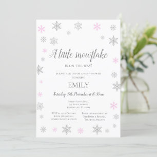 Little Snowflake Winter Invitation - Baby Shower