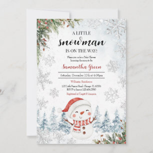 Little Snowman Baby Shower Invitation
