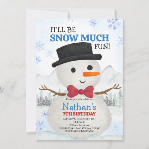 Little Snowman Birthday Invitation