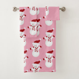 Little Snowman Christmas Bath Towel Set