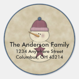 Little Snowman D3 Return Address Labels