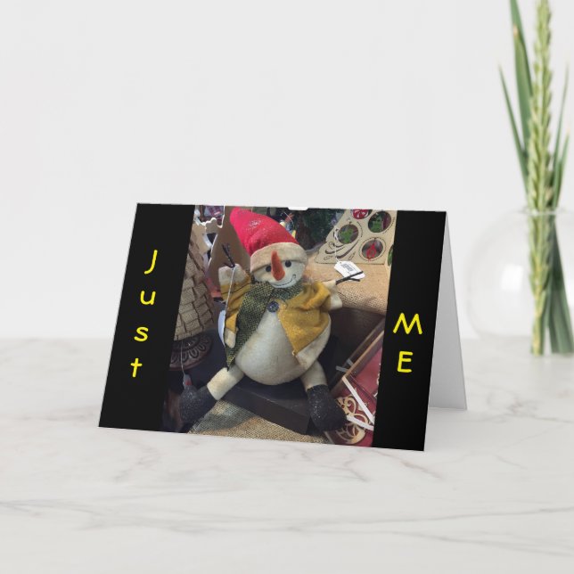 LITTLE SNOWMAN DELIGHTS IN WINTER/HOLIDAY SEASON HOLIDAY CARD (Front)