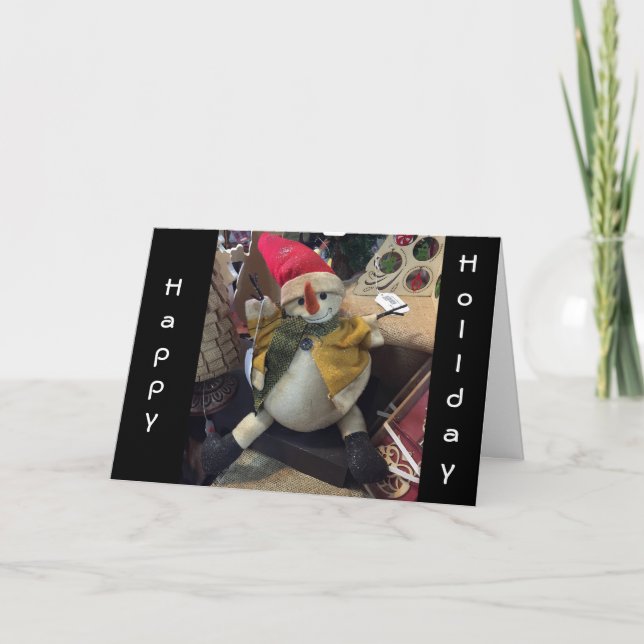 LITTLE SNOWMAN DELIGHTS IN WINTER/HOLIDAY SEASON HOLIDAY CARD (Front)