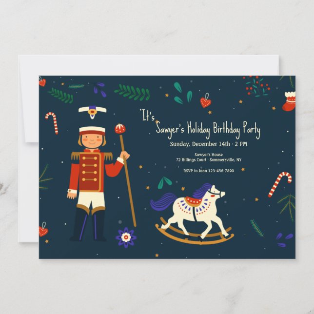 Little Soldier Birthday Party Invitation (Front)