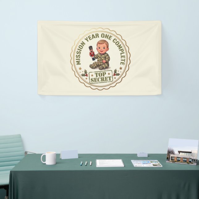 Little Soldier First Birthday Banner (Tradeshow)