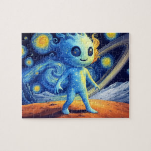 Little Space Alien Jigsaw Puzzle, 8x10 in, 110 pc Puzzle